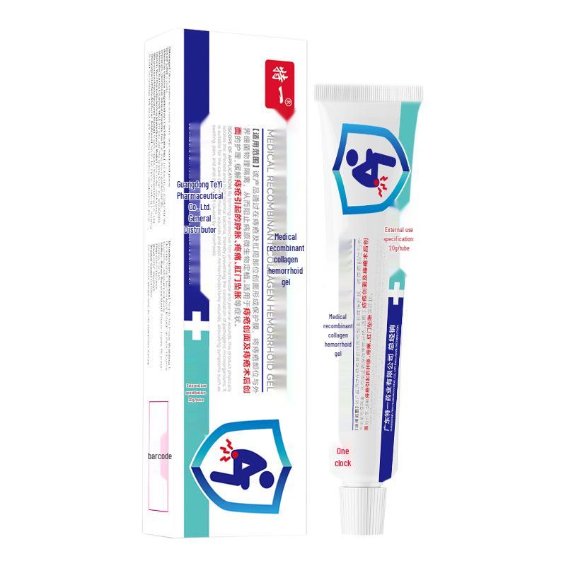 Медицинский гелевый коллагеновый препарат Te Yi для лечения геморроя (внутреннего/наружного) и снятия анального зуда