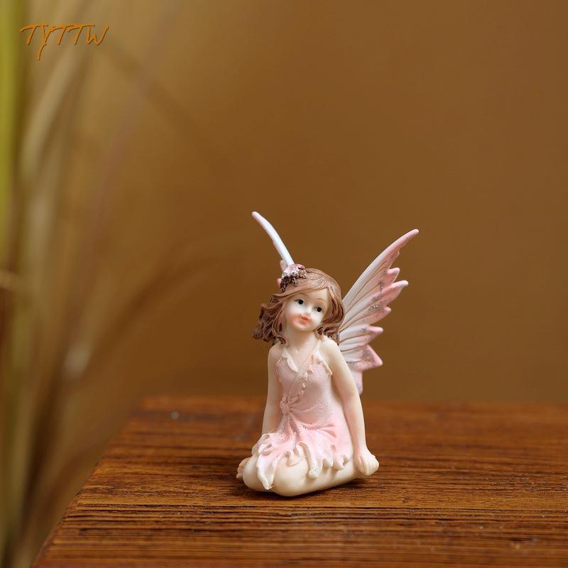 European Princess Flower Fairy Girl Desktop Ornament for Living Room or Study