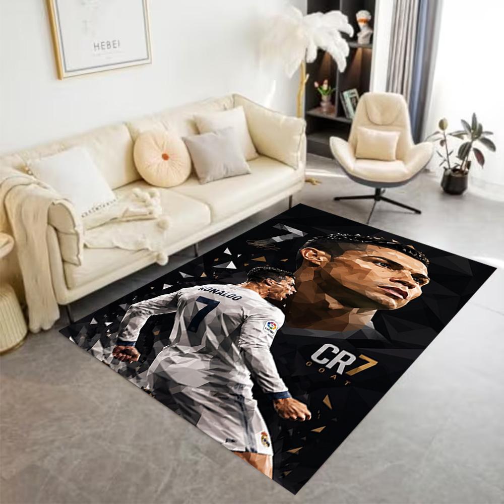 Ronaldo Cr7 Football Legend Floor Mat Design for Study Room Game Room Foyer Kitchen Antislip Carpet Decorate Offices Best for Christmas