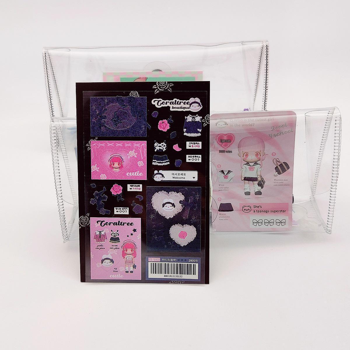 Korean Y2K Style Cute Anime Girl Stickers
