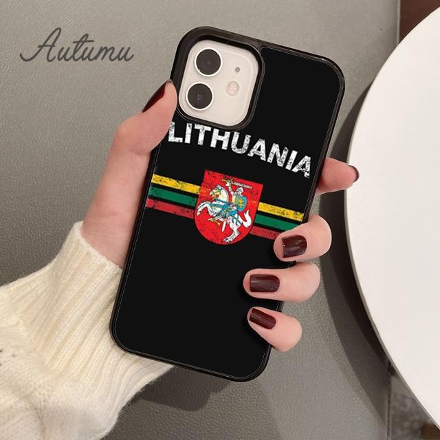 Lithuania Flag Phone Case for iPhone 11 12 13 14 Pro Max Mini X XR XS SE 2020 5 6S 7 8 Plus Samsung Galaxy S21 S22 Cover Shell