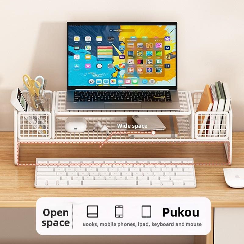 Desktop monitor stand, computer height-adjustable stand, laptop cooling elevated bracket, office storage rack stand