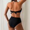 Women's Fashion Bikini Set With Metal Buckle Design, Sexy Two-Piece Swimwear