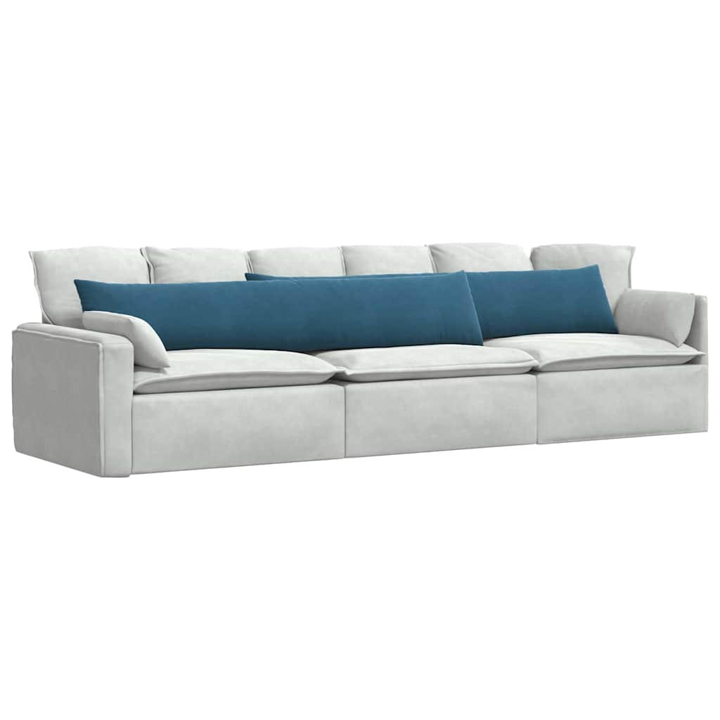 Sofa Cushions 2 Pcs Blue 200 X 40 Cm Cord Fabric