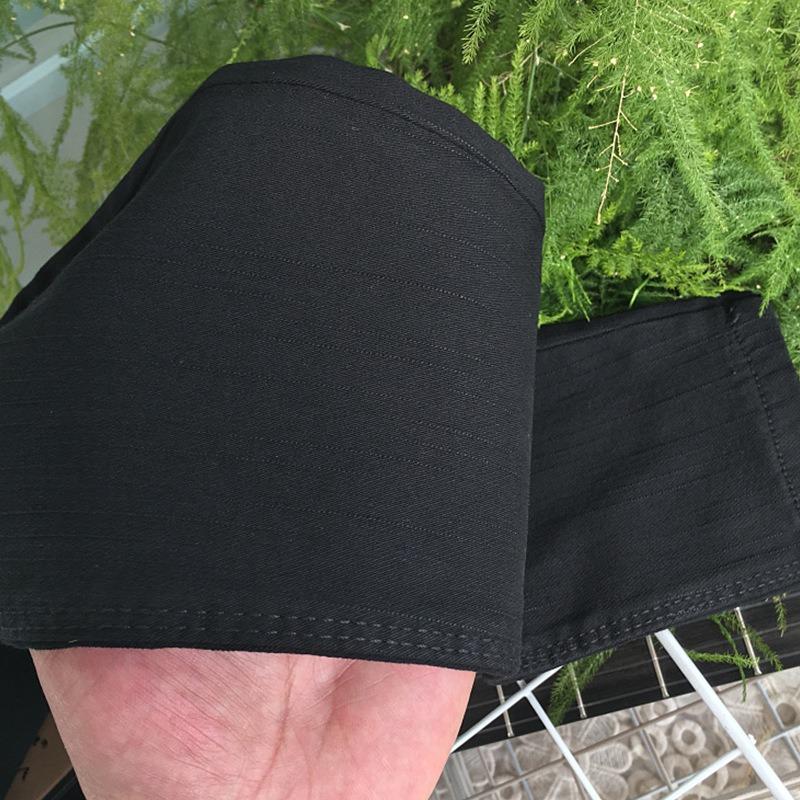 Slub Pattern Black Outer Wear Leggings Women's High Waist Elastic Tight Body Thin Small Feet Magic Small Black Pants Spring and Autumn