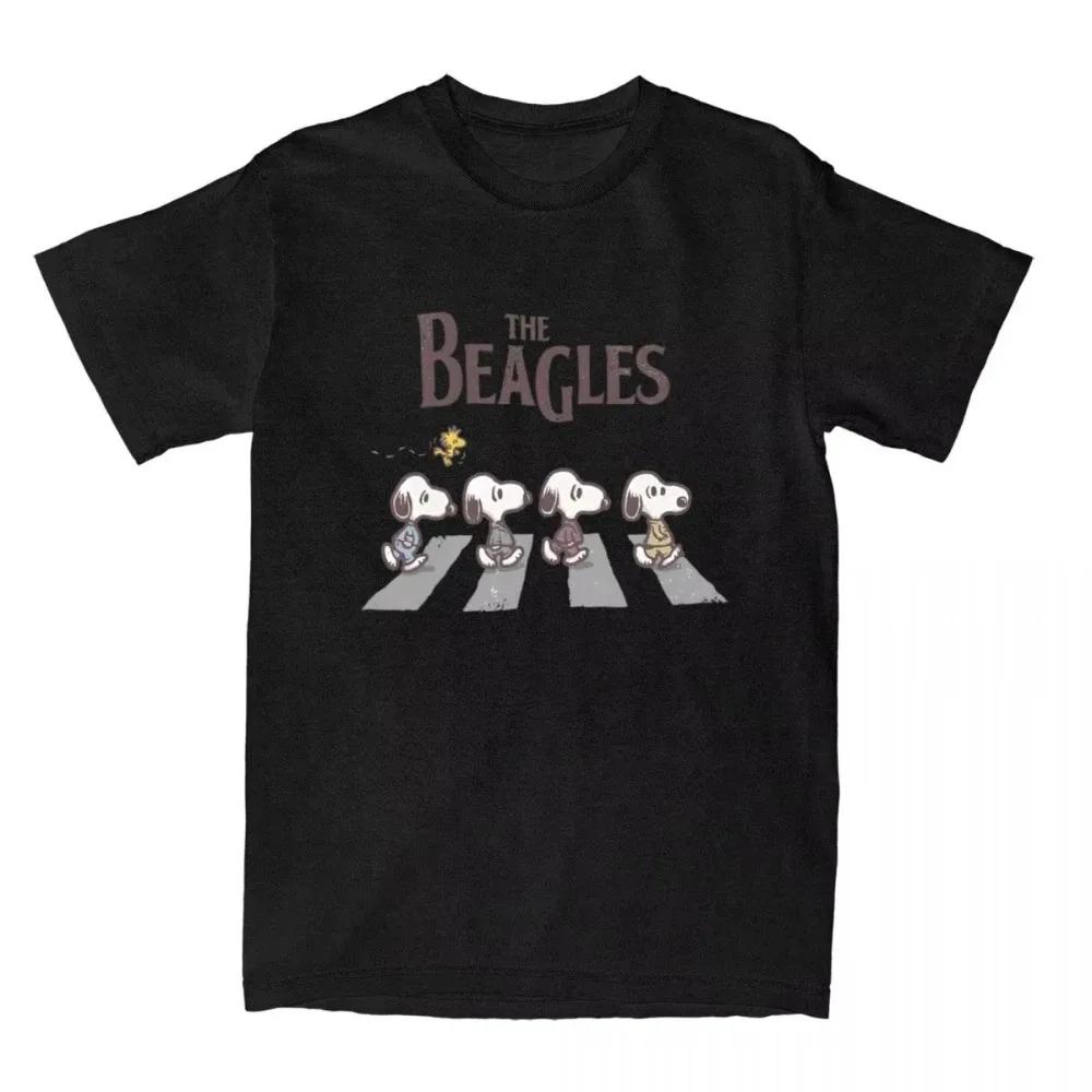Fashion Peanuts Snoopy The Beagles Printed T Shirts Men Women Cotton Comic Woodstock Tee Shirt Birthday Present Male Tops