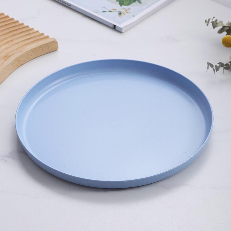 Wheat Straw Plastic Round Serving Plate