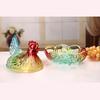 Glass Hen Candy Dish,Decorative Covered Candy Bowl with Lid Crystal Glass Chicken Shape Candy Jar Snacks Bowl Gift