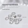 10-Piece Nail Art Set: Pointed Bottom Heart, Crooked Heart, White Diamond, Peach Heart, Square Transparent Rhinestones for Nail Decoration