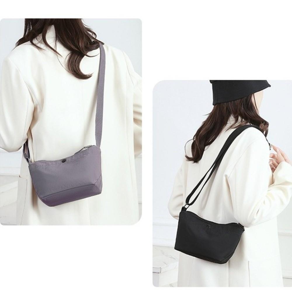 Solid Color Canvas Crossbody Bag Korean Style Single Shoulder Bag Casual Nylon Messenger Bag  Gift