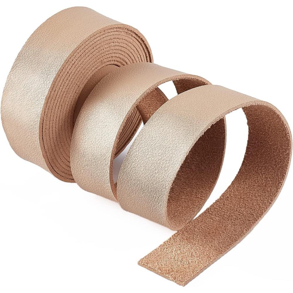 1 Inch Wide Single Side Leather Strip 98 Inch Long Double Sided Smooth Leather Strip for DIY Craft Projects Pet Collars Belts
