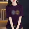 2026 Summer Women's Pure Cotton Heart Print Short-Sleeve Loose T-shirt