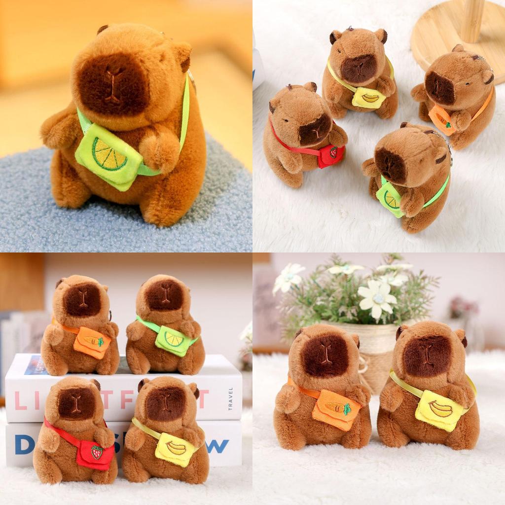 Plush Capybara Keychain With Watermelon Design For Girls Gift Collectors