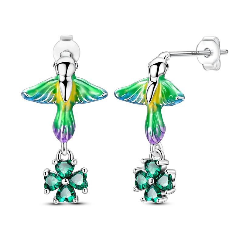 copper Shining Earring Women Colorful Zirconium Insect Ear Stud Brilliant Wedding Earring Jewellery Gift High Quality