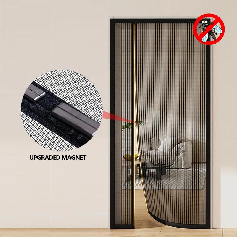 Mesh Mosquito Proof Door Screen Curtains Summer Magnetic Mosquito Net Cover Insect-Proof Automatic Closing Door Screen