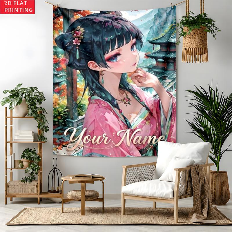 The Apothecary Diaries Custom Name Tapestry Personalized Wall Art Hanging Bohemian Home Decor for Bedroom Dorm Living Room