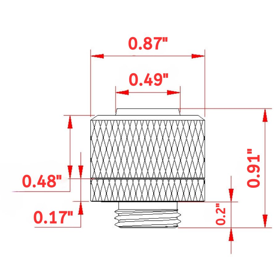 Dracaena To ID OD X Compression Fittings for Soft for Computer Water Cooling Systems OD 6 G1/4" 3/8" 5/8" (10mm 16mm) Tubing, (Soft 5/8" (Silver),