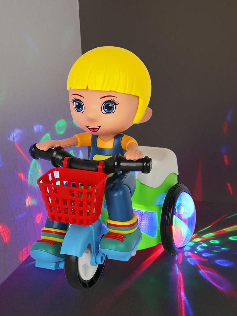 360 ° Rotating Light Music Stunt Car, Automatic Deformation Obstacle Avoidance Toy Car, Perfect Christmas Halloween Gift Easter Gift [Without Battery]