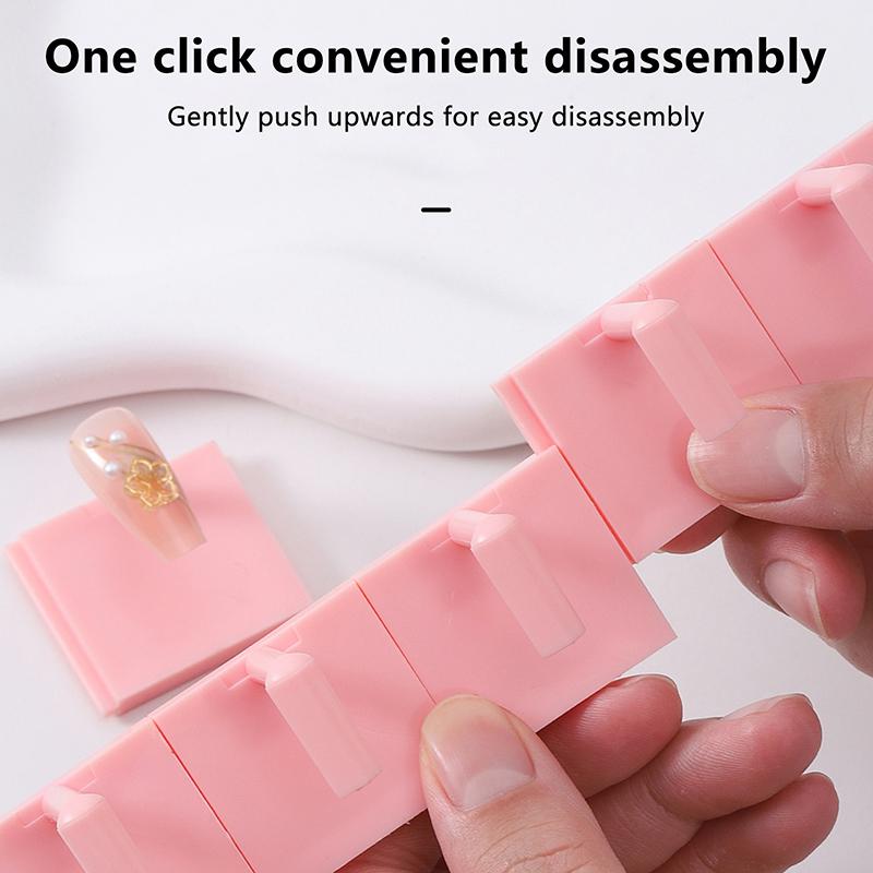 10Pcs/Set Nail Practice Display Stand Detachable Nail Training Holder Plastic False Nail Polish Color Display Shelves Base