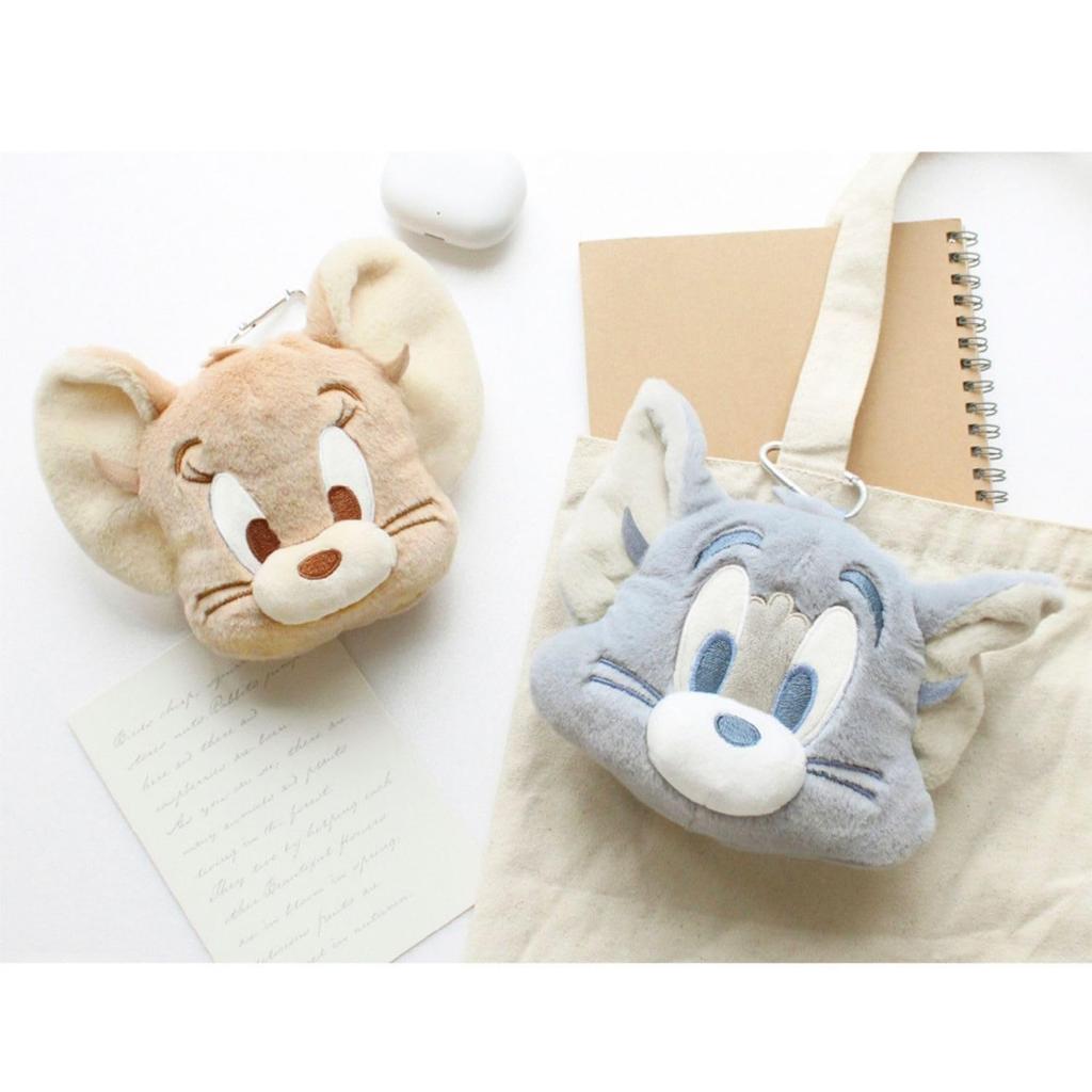 Tees Factory Tom and Jerry Plush Zipper Mascot with Dusty H136xW174xD65mm Carabiner, Color/Toffee, Approx. (TJ-5546997DF)