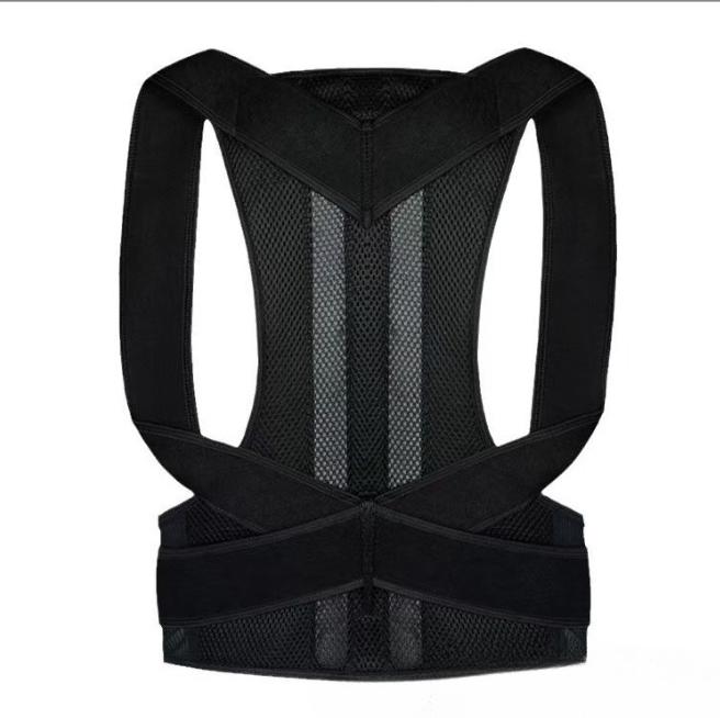 

1 шт. Достигните осанки с регулируемым, дышащим полиэстеровым корректором осанки - Универсальный размер для облегчения боли S (40-50KG) чёрный