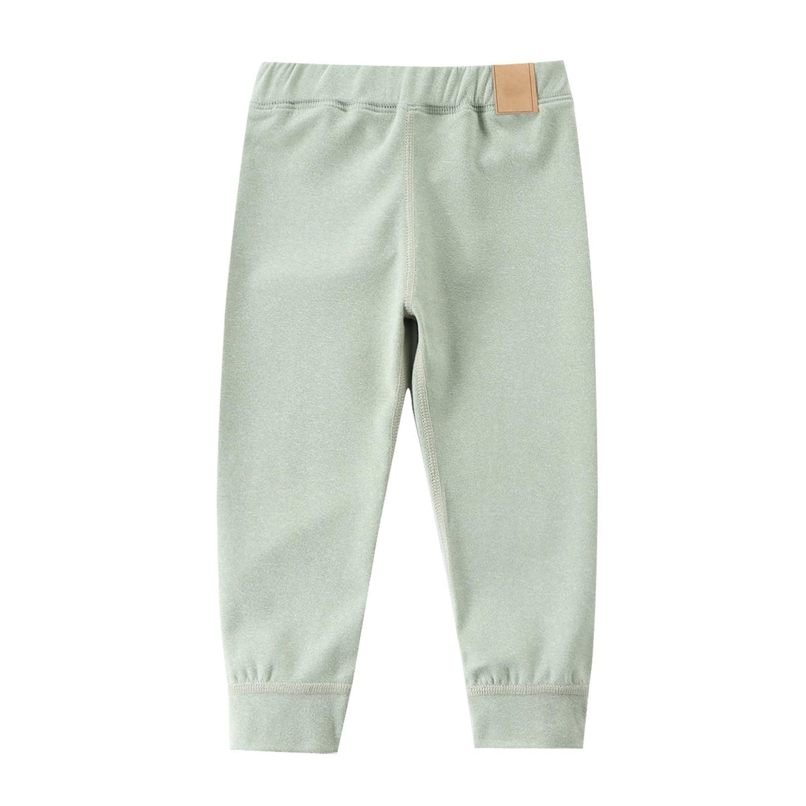 

Зимние штаны для мальчиков и девочек, теплые штаны, плотные штаны, леггинсы 90 зелёный