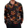 Men's Casual Retro Small V-neck Long-sleeved Top