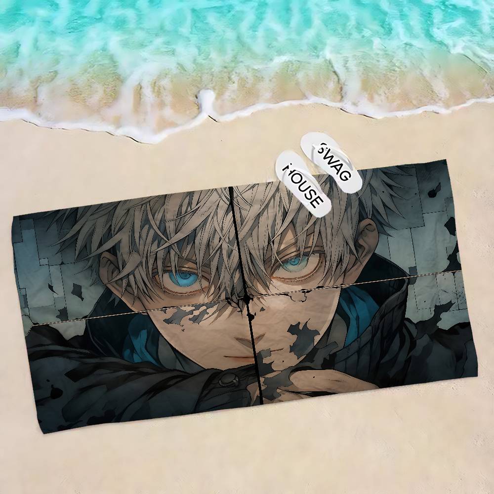 S-Satoru G-Gojo Anime Microfiber Beach Towel Absorbent Quick dry Soft Yoga Swimming Resort Mountain Climbing Towel