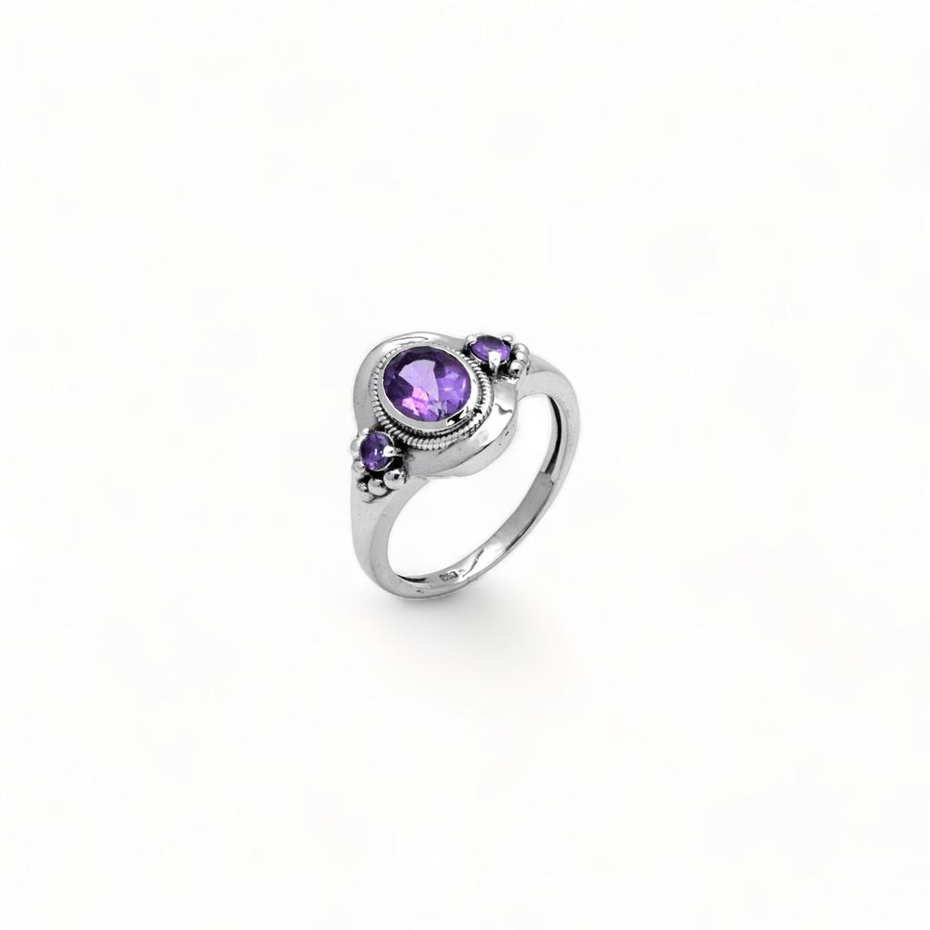 Statement Garnet Ring, 925 Sterling Silver, Christmas Gift