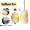 Genuine Wool Duster Lint Free Dense Soft Fur Strong Dust Removal for Household Car Sofa Book Shelf Cleaning Use