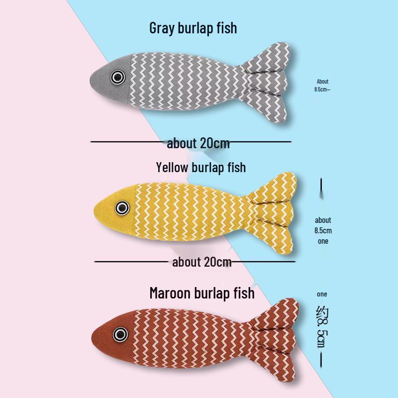 Mint-Flavored Fish-Shaped Rubber Chew Toy with Dried Chicken and Carrot