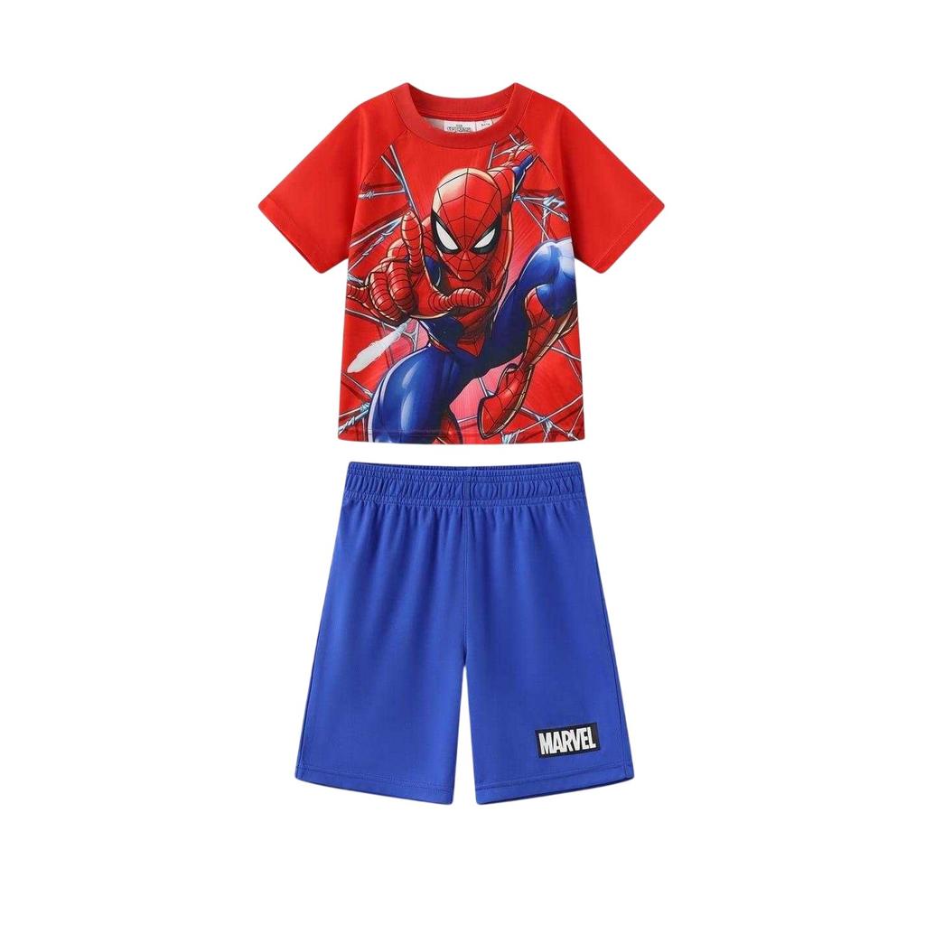 Spider-Man Childrens/Kids Crew Neck Short-Sleeved T-Shirt & Shorts Set