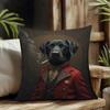 1pc Steampunk Style Dog Pillowcase, Single-Sided Print, 45.72x45.72cm, Autumn Gift, Holiday Party Pattern, Birthday Gift, Multi-functional Decorative 
