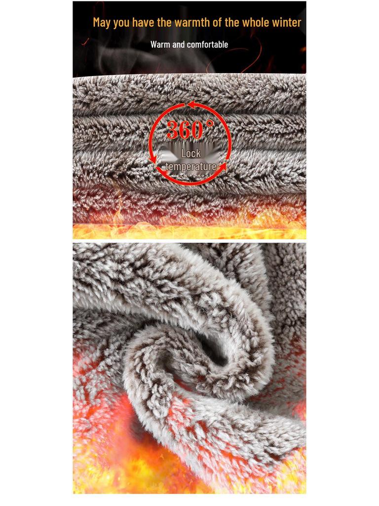 Mom's Velvet Winter Straight-Leg Elastic Waist Pants - Thick, Slimming, Versatile, Long, Deep Crotch for Grandma