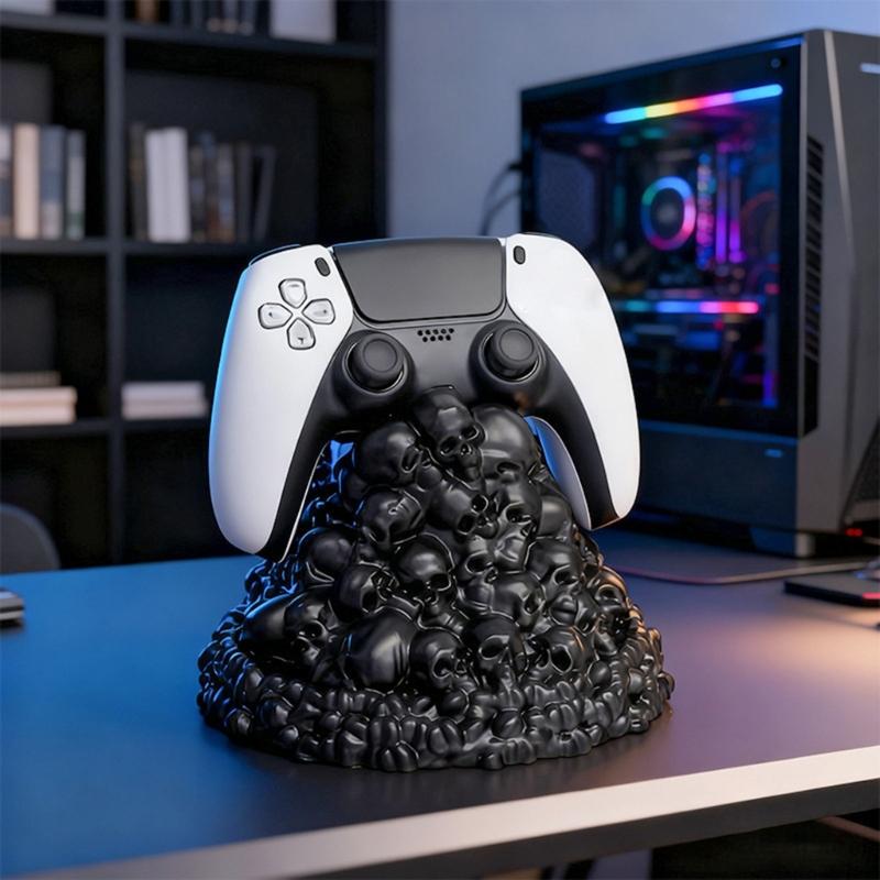 Unique Skeleton Shaped Controller Organizers Stable Support Structure Soft Rubber Construction Gaming Gear Storage Solution