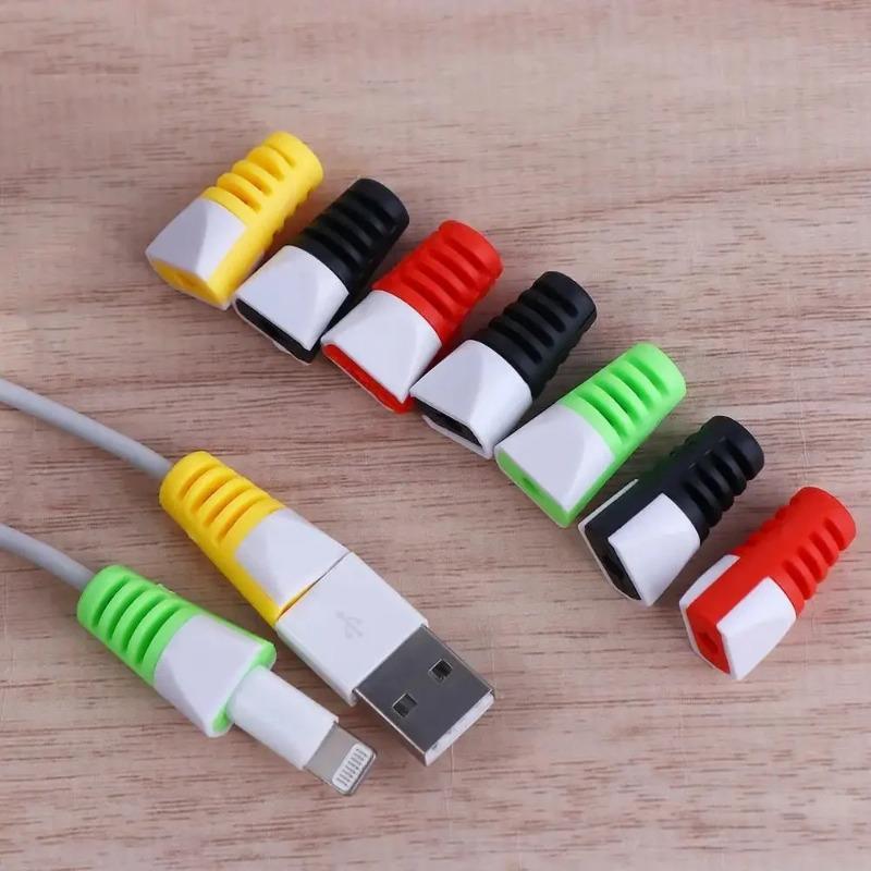 10Pcs Colorful Durable Cable Protectors USB Charging Cable Protective Sleeves Cord Data Line Accessories