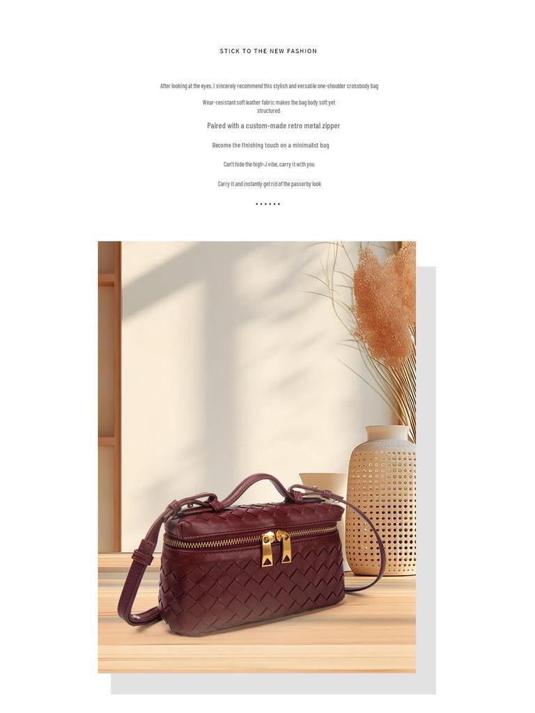 Handmade Woven Crossbody Tote - Stylish Single Shoulder Bag with Niche Design, Perfect for Practical Use.