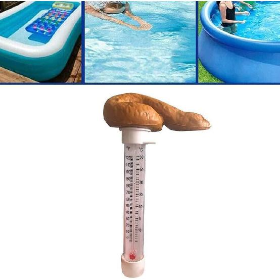 Pool Thermometer,Floating Thermometer, Swimming Pools Thermometer Floating Poop Prank Water Thermometer for Spas Hot Tubs