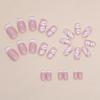 White French simple medium and long European and American ins style sexy lips manicure fake nails can be nails