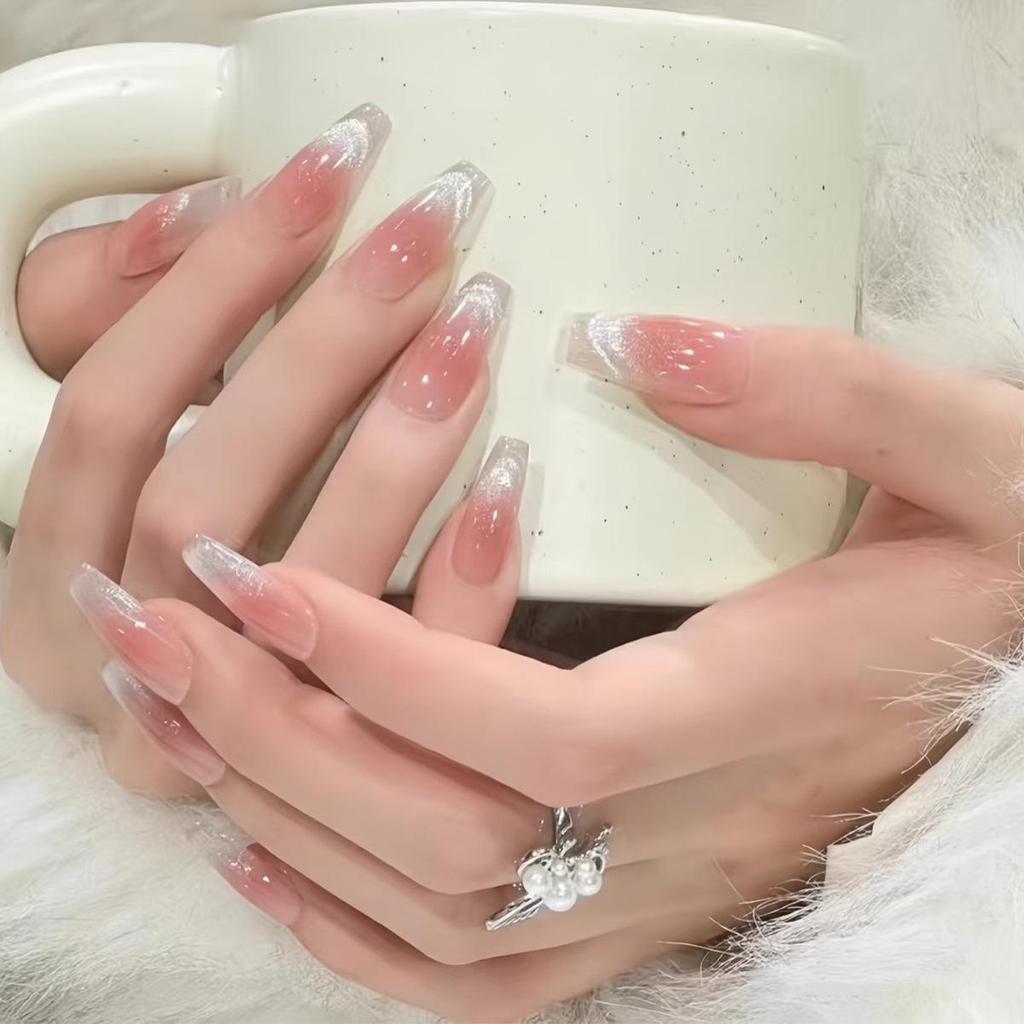 Handmade High-End Flash Diamond Nails: Boost Skin Glow with Pure Desire Style