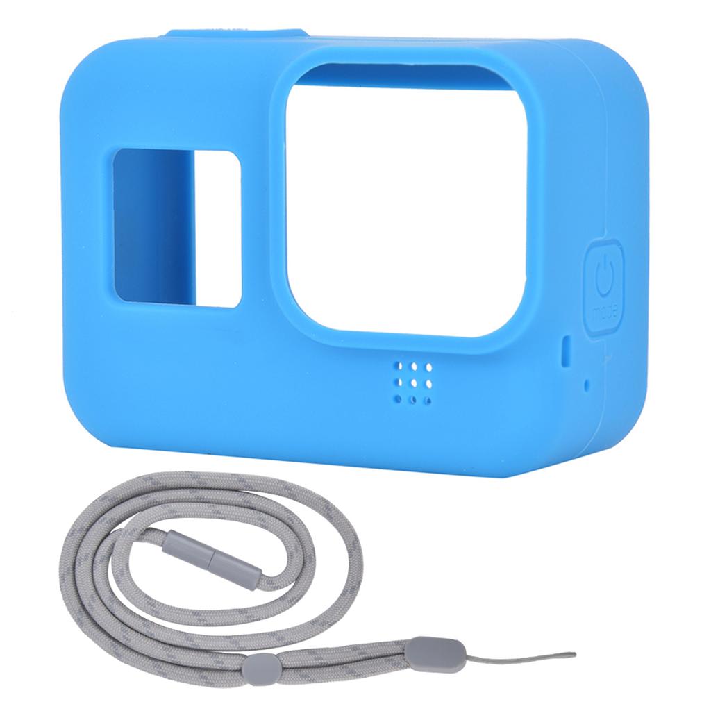 Silicone Anti Fall Protective Cover Case Accessory for 8 Action Camera(white )