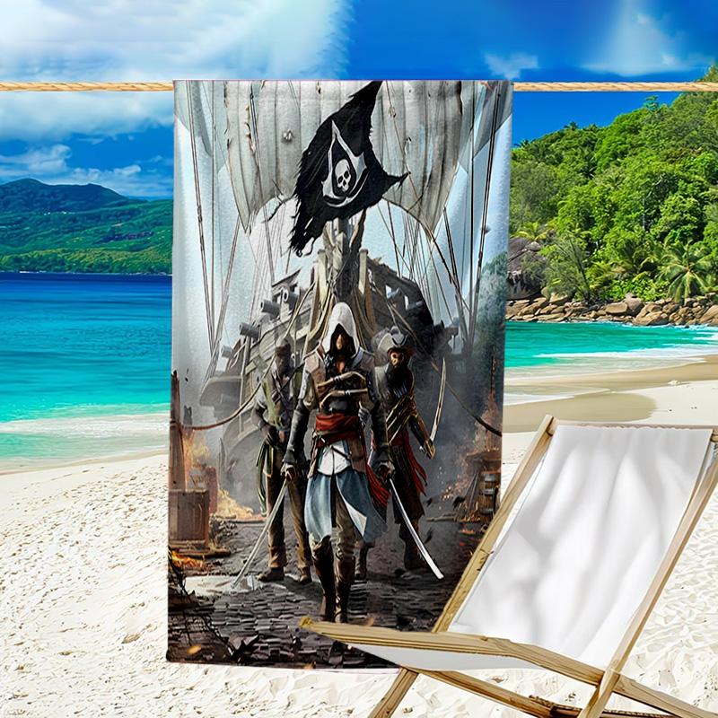 Beach Towel with A-Assassin's Creed Pattern - soft,absorbent,machine washable