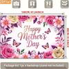 2D Happy Mother's Day Backdrop, Spring Flower Background for Mother's Day