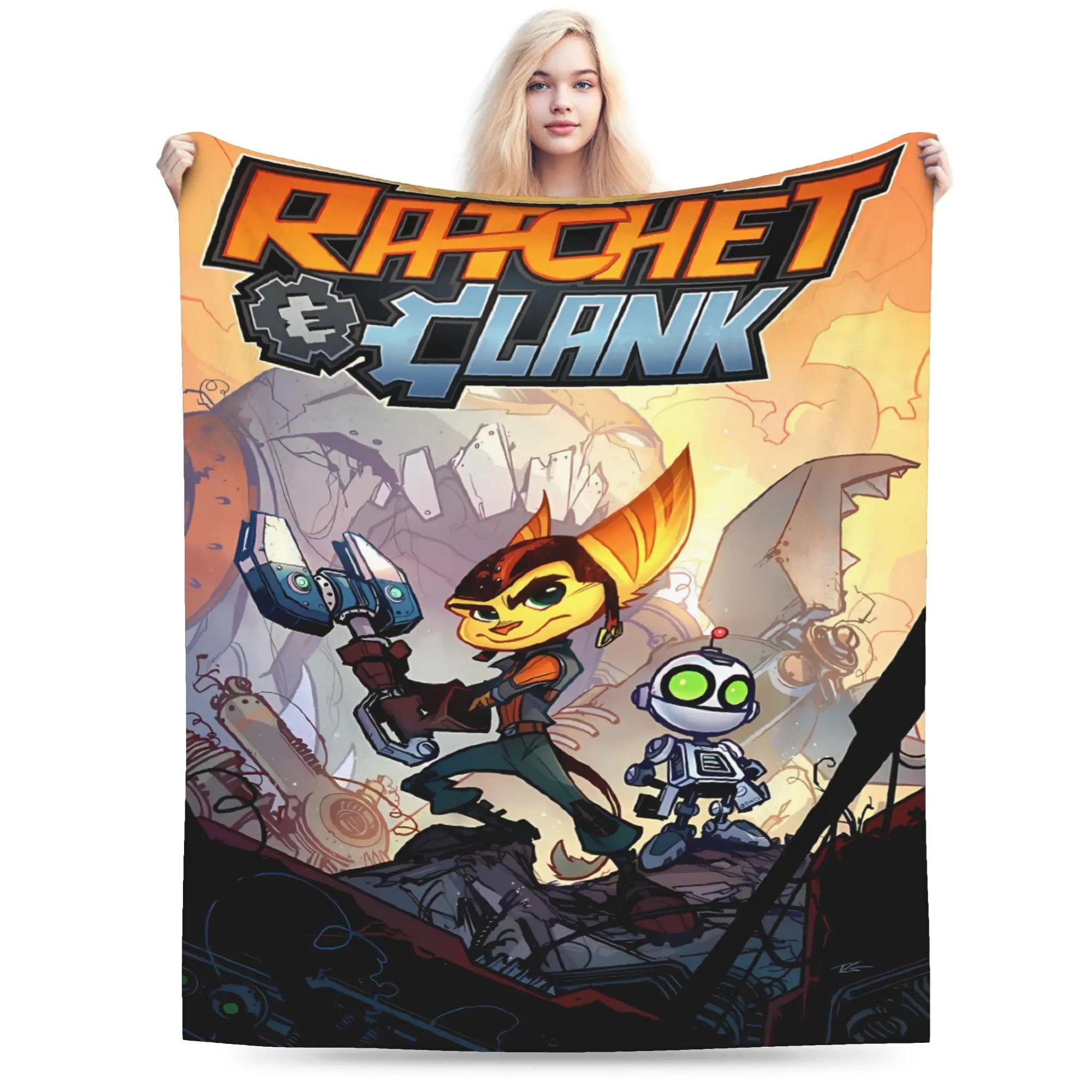 

Ratchets And Clanks Soft Warm Blanket Girls Boys Plush Throw Blanket Pattern Couch Chair Flannel Bedspread Sofa Bed Cover 70x100cm білий