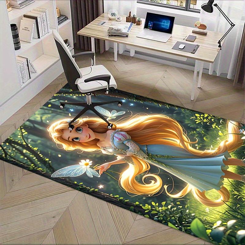 3D Printed Fairy Tale,Enchanted Forest,Rapunzel Anti-Slip Rug - Machine Washable Office Rug for Living Room, Bedroom, Office - Multiple Sizes