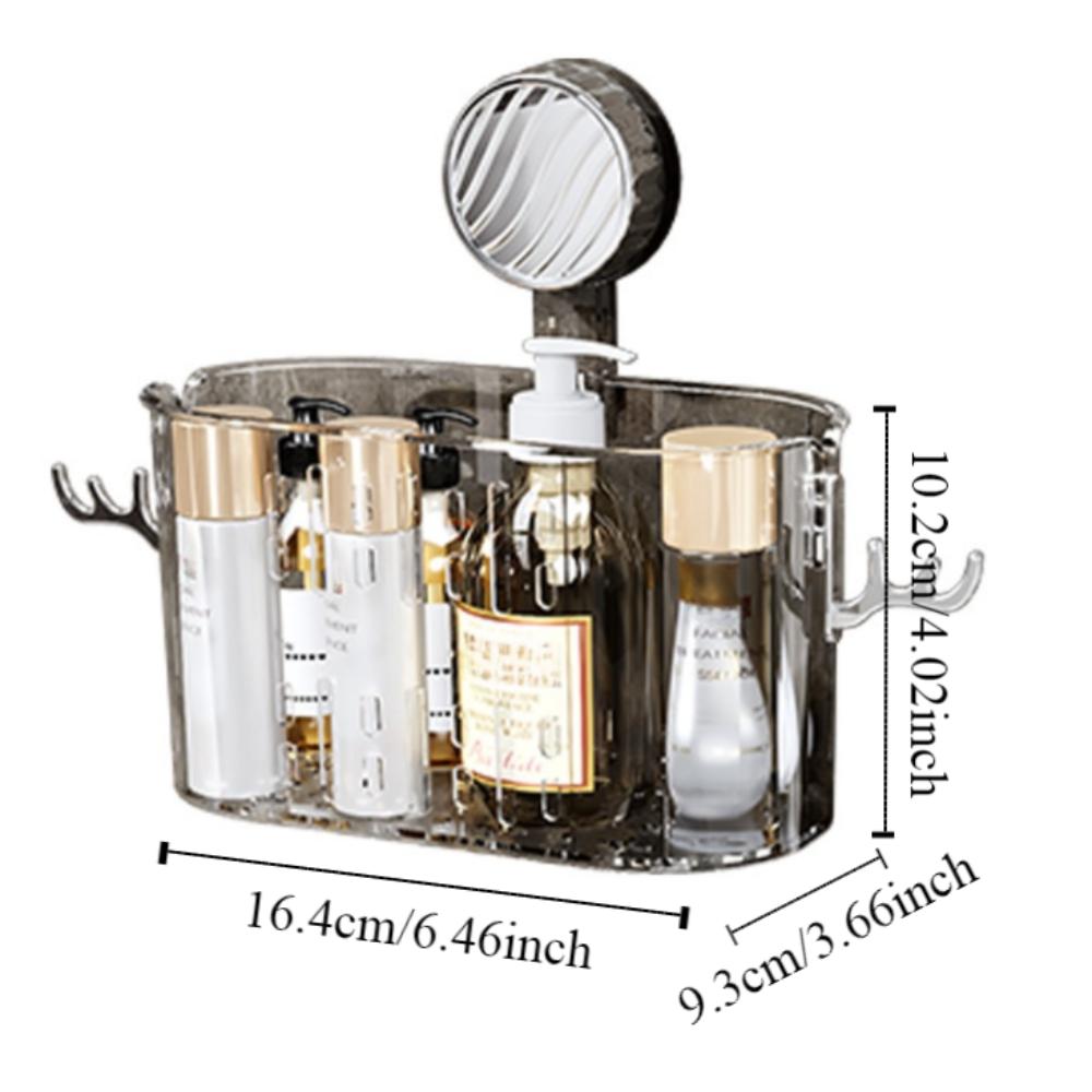 Light Luxury Suction Cup Shower Shelf Antler Draining Basket Holder Kitchen