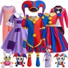 Il Fantastico Circo Digitale Costume Cosplay Halloween Cartone Animato Circo Pomni Jax Ragatha Caine Tuta Completa Vestiti Outfit per Feste