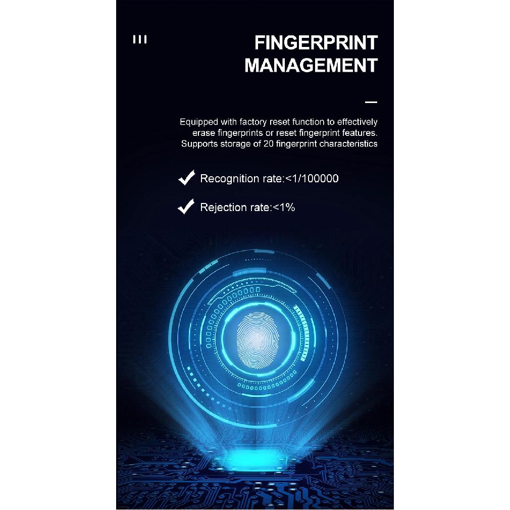 Fingerprint refrigerator locks Keyless operation drawer locks Window locks Prevents opening by children and pets