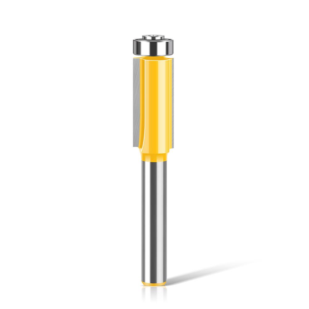 6 Handle Bearing Trimming Cutter Woodworking Milling Cutter With Bearing Trimming Cutter Double Edge Straight Cutter Woodworking Milling Cutter