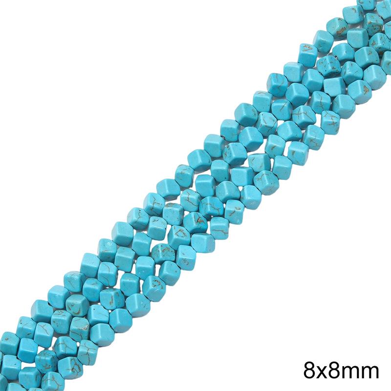 Synthetic Blue Turquoise Round Loose Beads for DIY Jewelry Accessories - Bracelets, Necklaces, Pendants